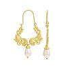 925 Sterling Silver Silver Synthetic Pearl Earrings for women image 2