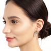 925 Sterling Silver Silver Topaz,Peridot Earrings for women image 2