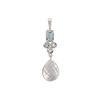 925 Sterling Silver Silver Topaz,Quartz,Aquamarine Pendants for women image 2
