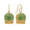 18K Yellow Gold Gold Emerald Jhumki for women image 2