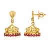 18K Yellow Gold Gold Ruby,Diamond Jhumki for women image 2