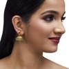 18K Yellow Gold Gold Ruby,Emerald Jhumki for women image 2