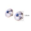 18K Yellow Gold,925 Sterling Silver Silver,Gold Blue Sapphire Earrings for women image 2