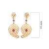 18K Yellow Gold Gold Ruby,Diamond Earrings for women image 2