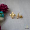 18K Yellow Gold Gold Diamond Earrings for women image 2