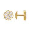 22K Yellow Gold Gold Diamond Earrings for women image 2