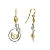 18K Yellow Gold,925 Sterling Silver Silver,Gold Pearl Earrings for women image 2
