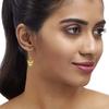 18K Yellow Gold Gold Sapphire,Peridot Earrings for women image 2