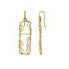 18K Yellow Gold Gold Cultured Baroque Pearl Earrings for women image 2