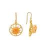 18K Yellow Gold Gold Coral Earrings for women image 2
