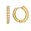 18K Yellow Gold Gold Diamond Earrings for women image 2