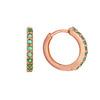 18K Rose Gold Pink Gold Emerald Earrings for women image 2