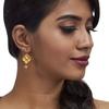 18K Yellow Gold Gold Ruby Earrings for women image 2