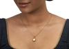 18K Yellow Gold Gold Cultured Button Pearl Pendants for women image 2