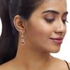 18K Yellow Gold Gold Pink Tourmaline,Peridot,Tourmaline Earrings for women image 2