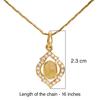 18K Yellow Gold Gold Opal,Diamond Pendants for women image 2