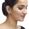 18K Yellow Gold Gold Ruby,Opal Earrings for women image 2