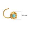 22K Yellow Gold Gold Turquoise Nosepins for women image 2