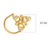 22K Yellow Gold Gold Diamond Nosepins for women image 2