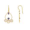 18K Yellow Gold Gold Tanzanite,Diamond Earrings for women image 2