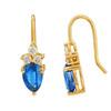 18K Yellow Gold Gold Kyanite,Diamond Earrings for women image 2