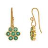 22K Yellow Gold Gold Emerald Earrings for women image 2