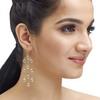 18K Yellow Gold Gold Blue Topaz Earrings for women image 2