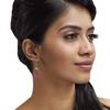 18K Yellow Gold Gold Ruby,Diamond,Emerald Earrings for women image 2