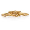 18K Yellow Gold Gold Diamond Stacking Ring for women image 2