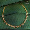 22K Yellow Gold Gold Navratna Stones,Diamond Necklaces for women image 2