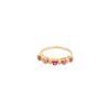 18K Yellow Gold Gold Tourmaline,Pink Tourmaline,Tsavourite,Blue Sapphire Stacking Ring for women image 2