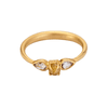 18K Yellow Gold Gold Diamond Rings for women image 2