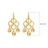 18K Yellow Gold Gold Orange Sapphire Earrings for women image 2
