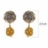 18K Yellow Gold Gold Mother Of Pearl Earrings for women image 2