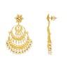 18K Yellow Gold Gold Cultured Freshwater Pearl Earrings for women image 2