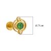 22K Yellow Gold Gold Diamond,Emerald Nosepins for women image 2