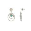 925 Sterling Silver Silver Opal Earrings for women image 2