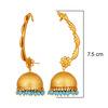 925 Sterling Silver Silver Turquoise Jhumki for women image 2