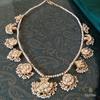 22K Yellow Gold Gold Natural Basra Pearl,Uncut Diamond,Diamond Necklace Set for women image 2