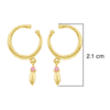 925 Sterling Silver Silver Pink Tourmaline,Tourmaline Earrings for women image 2