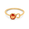 18K Yellow Gold Gold Orange Sapphire Rings for women image 2