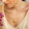 18K Yellow Gold Gold Orange Sapphire,Yellow Sapphire,Sapphire Pendants for women image 2