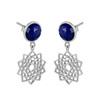 925 Sterling Silver Silver Lapis Lazuli Earrings for women image 2