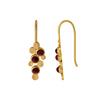 18K Yellow Gold Gold Garnet Earrings for women image 2