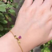 18K Yellow Gold Gold Ruby Bracelets for women image 2