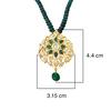 18K Yellow Gold Gold Diamond,Emerald Pendants for women image 2