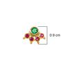 22K Yellow Gold Gold Ruby,Emerald Nosepins for women image 2