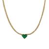 18K Yellow Gold Gold Diamond,Emerald Necklaces for women image 2