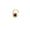22K Yellow Gold Gold Ruby Nosepins for women image 2