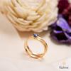 18K Rose Gold Gold Blue Sapphire Stacking Ring for women image 2
